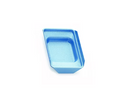 Blue-coated metal base molds for biomedical consumables, 15x15x5 mm, by Rankin Biomedical, set of 12.