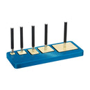 Set of five Rankin Biomedical Deluxe Tissue Tampers with holding tray, used as consumables for medical or laboratory procedures.