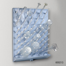 Rankin Biomedical drying rack with 72 removable pegs, made of high impact polystyrene, suitable for laboratory consumables.