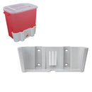Rankin sharps container wall mounting brackets for safe, secure attachment of medical sharps disposal containers.