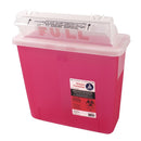 Rankin 1-quart sharps container for medical waste disposal, durable plastic with secure lid, used for safe needle and sharps disposal