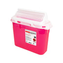 Rankin 1-quart sharps container for safe disposal of medical needles and sharps, durable plastic medical consumable.