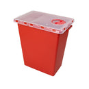 Rankin 1-quart sharps container for safe disposal of medical needles and sharps in a durable, clear plastic design.