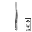 Rankin Teeth Tissue Forceps, consumable surgical instrument with fine tips for tissue handling and precision in medical procedures.