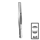 Rankin Teeth Tissue Forceps, consumables for dental procedures, with stainless steel grip tips and ergonomic design.
