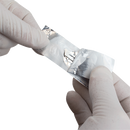 Box of 100 sterile Medi-Cut stainless steel scalpel blades by Rankin, designed for precise surgical procedures.