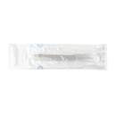 Box of 10 sterile disposable plastic scalpels by Rankin, shown in a clear image with individual scalpels and packaging.