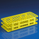White Rankin test tube rack for consumables, 12-13mm tubes, holds up to 90 test tubes for laboratory use.