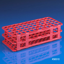 White Rankin test tube rack with 90 slots for 12-13mm test tubes, designed for laboratory consumables.