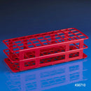 White Rankin test tube rack with 90 slots for 12-13mm consumables, designed for laboratory use.