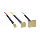 Yellow heated tissue tampers from Rankin, 16x16mm, disposable consumables for precise tissue manipulation or sterilization.