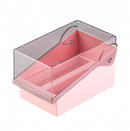 Blue Rankin plastic slide file storage system with 200 slots for organizing consumable slides.