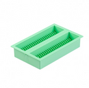 Blue Rankin plastic slide file storage system with 200 slide slots for organizing and preserving consumable glass slides.