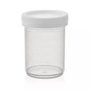 Set of empty 20ml Rankin specimen containers, clear plastic consumables for sample collection and storage.
