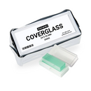 Set of 10 Rankin glass coverslips, 24x50mm, 2oz each, used for microscopy sample preparations.