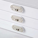 White Rankin locking slide storage box for consumables, with multiple slides visible inside for organized storage.
