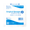 Pack of Rankin woven sterile gauze pads, 2x2 inch, 8-ply, in a box of 50 sterile pouches for medical consumables.