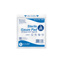 Woven sterile gauze from Rankin, 2x2 inch 8-ply consumable, packed in a box of 50 pouches for medical use.