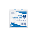 Box of 50 sterile woven gauze pouches by Rankin, 2x2 inch 8-ply consumables for wound care and medical use