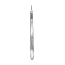 Rankin metal scalpel handles for medical use, durable consumables with three blades, ideal for precise surgical procedures.