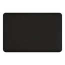 Black Rankin anti-fatigue mats with dual grip surface, designed for comfort and safety in workspaces.