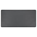 Black Rankin anti-fatigue mats with dual grip surface, designed for comfort and safety in workspaces.
