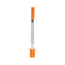 Pack of 100 Rankin 30G 1cc insulin syringes, individually wrapped for safe and precise insulin administration.