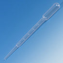 Rankin graduated transfer pipet with 3mL capacity and 7.5mL bulb, used for precise liquid measurement in laboratory settings.