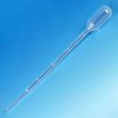 Rankin graduated transfer pipet with 3mL marking and 7.5mL bulb for precise liquid measurement in laboratory consumables.