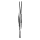 Straight serrated tissue forceps from Rankin, disposable surgical consumables with fine tips for precision handling.