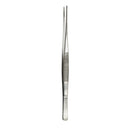 Rankin straight serrated tissue forceps, surgical consumables with fine tips for precise tissue handling.