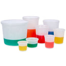 Set of 300 natural 4oz Snap Lid Containers by Rankin, clear plastic storage containers with secure snap lids for consumables.
