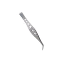 Rankin ergonomic stainless steel forceps with angled serrated tips, designed for precise gripping in medical or laboratory use.