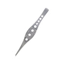 Rankin ergonomic stainless steel forceps with angled serrated tips, designed for precise handling of consumables.