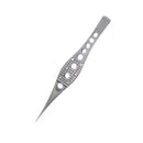 Rankin ergonomic stainless steel forceps with angled serrated tips, designed for precise handling of consumables.