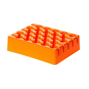 Blue Rankin centrifuge tube racks holding 5ml tubes, designed for laboratory consumables, set of 5.