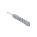 Black Rankin ergonomic plastic scalpel handles for precise surgical cutting, designed for comfortable grip and durability.