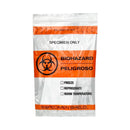 Rankin biohazard transport bags with tear top and document pouch, used for safe disposal of hazardous materials.