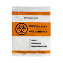 Rankin biohazard transport bags with tear top and document pouch, 6x9 inches, pack of 1,000 for safe medical waste disposal