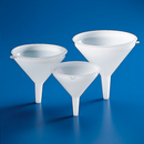 Set of five Rankin 80mm general purpose funnels for liquids, made of durable consumable material.