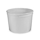 Set of 250 Rankin 8oz extra sturdy snap lid containers for storing food or consumables, with clear plastic bodies and secure lids.
