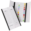 Black Rankin chipboard slide folder holding 20 slides, ideal for organizing and storing photographic or presentation slides.