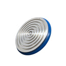 Blue circular Rankin cryostat specimen disc cryo chucks, 22mm, compatible with Leica and Dakewe cryostats, used for specimen mounting.