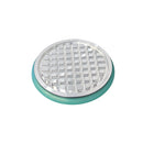 Blue circular CryoStar specimen disc cryostat chuck, 30mm, used for holding samples in cryostats, by Rankin consumables.