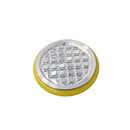 Blue circular Rankin cryostat specimen disc for Leica CM1950 cryo chucks, 30mm diameter, used for specimen sectioning.