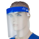 Full length Rankin face shield from consumables, providing full face protection in a clear plastic design.