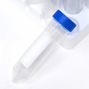 50mL Rankin centrifuge tubes in a Styrofoam plate for laboratory use, shown on a clean white background.