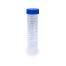 Self-standing 50mL centrifuge tubes from Rankin, clear plastic consumables for laboratory sample storage and centrifugation.