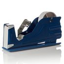 Rankin 1-inch tape dispenser, a durable plastic tool for dispensing and cutting tape, shown in a close-up view.