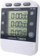 Rankin triple timer clock used for precise time tracking in consumables management, with a clear digital display and multiple timers.